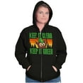 thumbnail image 3 of Woodsy Owl Keep it Clean and Green Unisex Plus Size Zip Hoodie Brisco Brands 2X, 3 of 5