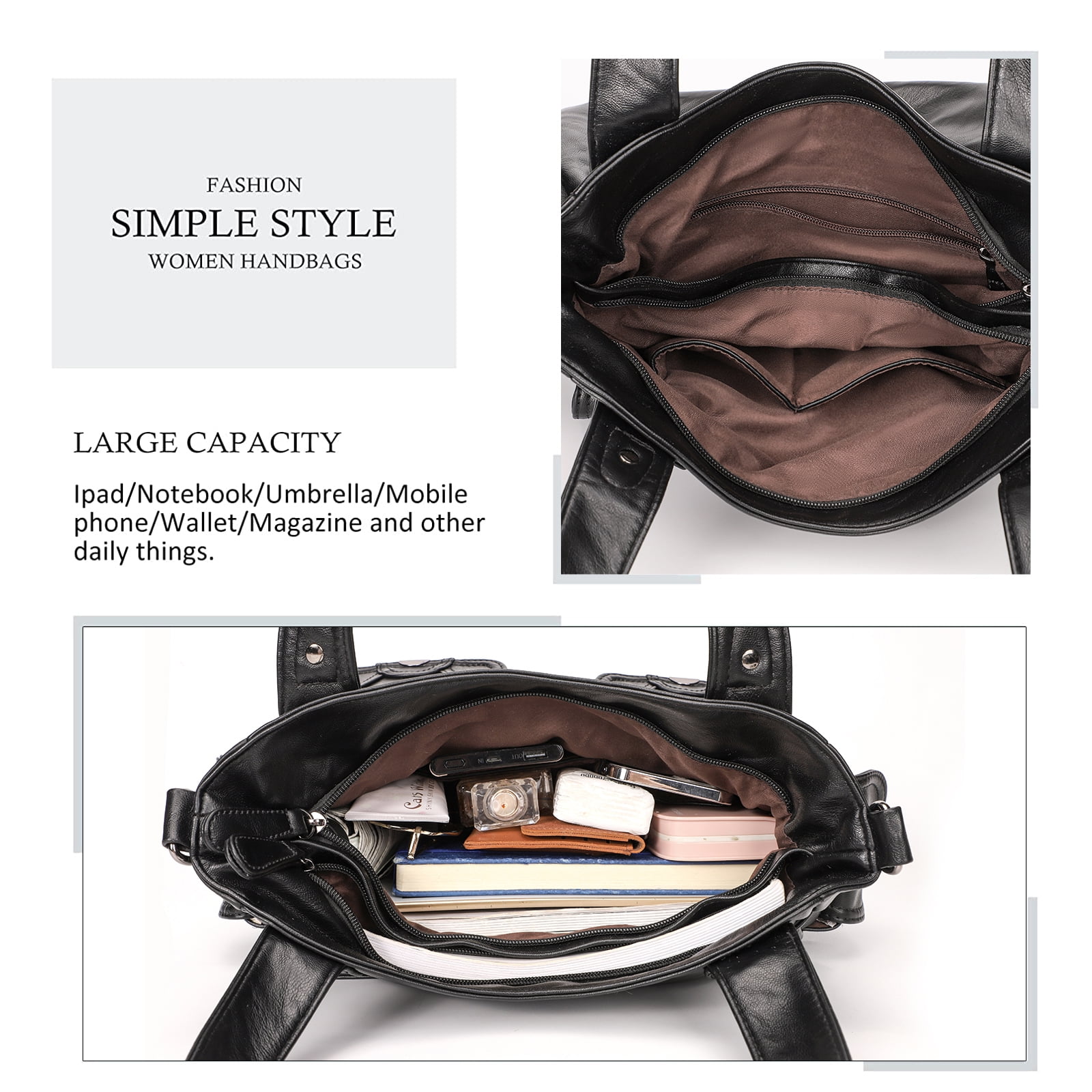 KL928 Women Large Handbag Purse PU Leather Crossbody Bag for Work Holiday Gifts