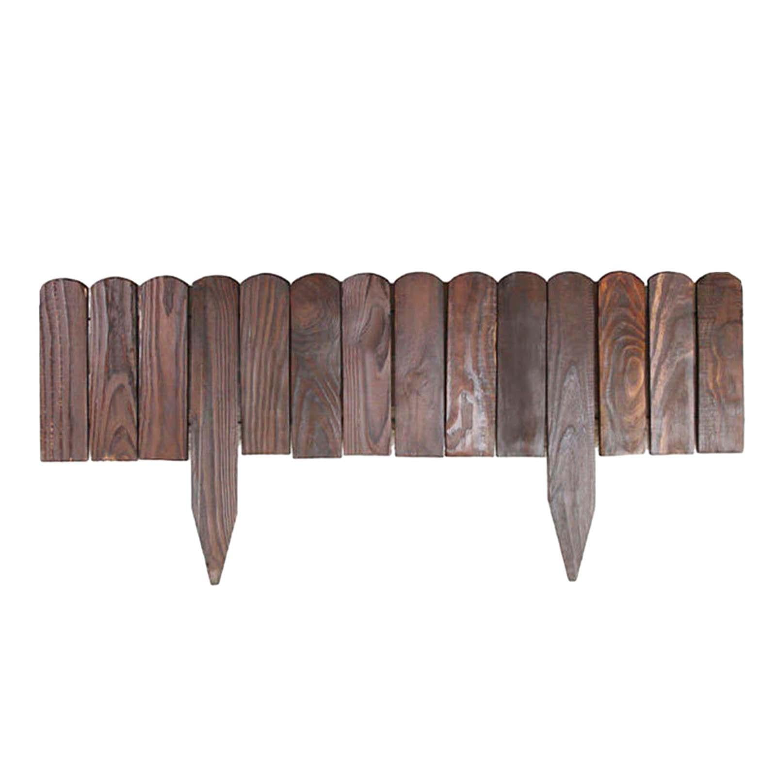 koolsoo Decorative Garden Fence Garden Edging Border Detachable Landscape Border Landscape Decor Gardens Fencing Wooden for Flower Bed into the ground