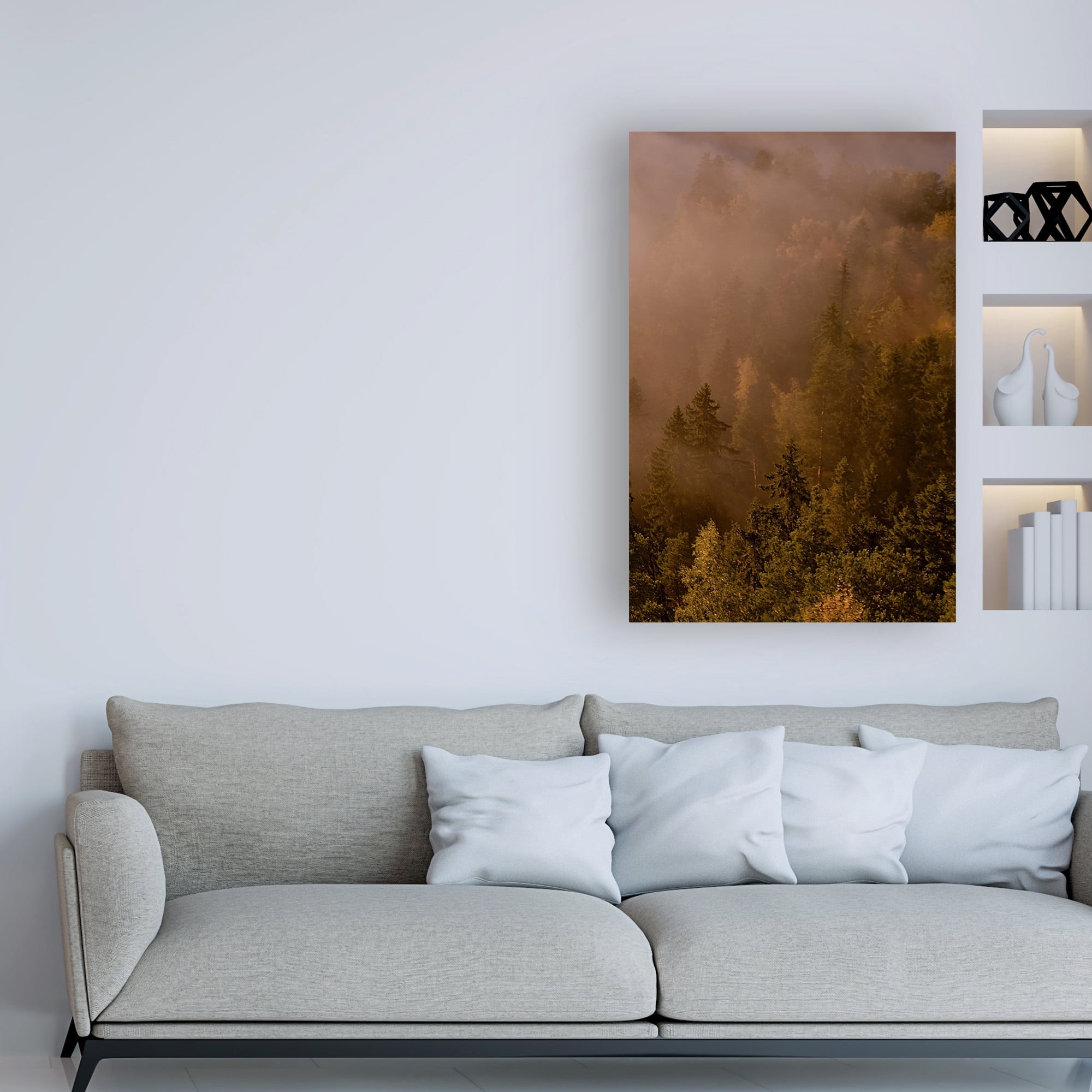 Trademark Fine Art 'Autumn Forest Green' Canvas Art by PhotoINC Studio