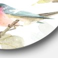 thumbnail image 2 of Designart 'Beautiful Bird Romance I' Farmhouse Metal Circle Wall Art, 2 of 3
