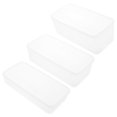 thumbnail image 1 of Miangastore Bacs de Rangement Rectangulaires avec Couvercles 3 Pcs 11.4X5.7In, 1 of 8