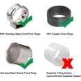 thumbnail image 4 of 3/4" PEX Barb Plug End Cap Brass Crimp Fittings (Pack of 10), 4 of 5