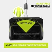 (Open Box) Cordless Snow Shovel: DEKOPRO 40V|17-Inch Cordless Snow Blower,Electric Snow Shove with Adjustable Chute, Lightweight Electric Snow Blower for Sidewalks & Stairs (2×20V Batteries)