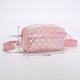 thumbnail image 2 of Bolsa bandolera de moda para mujer, hobo acolchado con rombos que combina con todo para regalo (rosa) Likrtyny Para Estrenar, 2 of 8