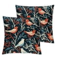 thumbnail image 2 of COMIO  Pillowcases Set of 2 Standard Garden Leaves Birds Printed Pillow Cases Soft Breathable Pillowcase Decorative Pillow Cover White, 2 of 6