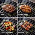 thumbnail image 5 of OVENTE Electric Indoor Grill, 15x10 Inch Non-Stick Plate, Black GD1510NLB | 1200W Fast Heat Up Power, Adjustable Temperature, Removable and Dishwasher Safe Grilling and Drip Tray, 5 of 8