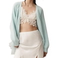 thumbnail image 3 of Open Front Chunky Cardigan Sweaters for Women Dressy Lace Long Sleeve Cable Knit Sweater Outwears L, 3 of 10