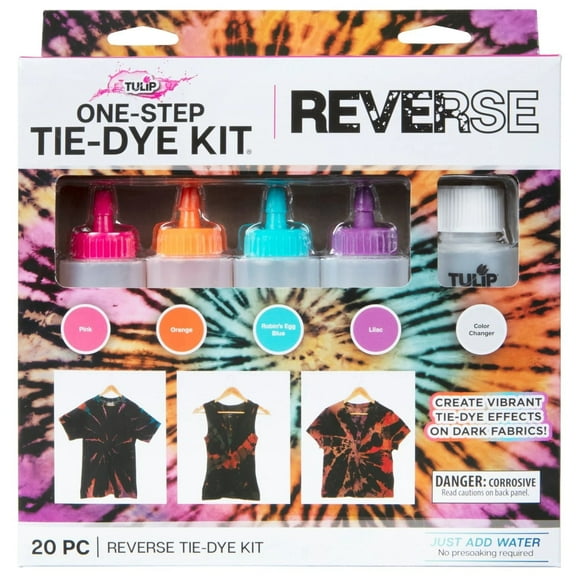 Tulip One-Step Tie-Dye Kit Reverse Bleach Dye Technique 4 Color Pack