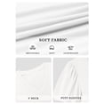 thumbnail image 4 of MOYIKO Women Short Sleeve T Shirt V Neck Summer Top Casual Loose Basic White Tshirt Clothes Size XL, 4 of 7