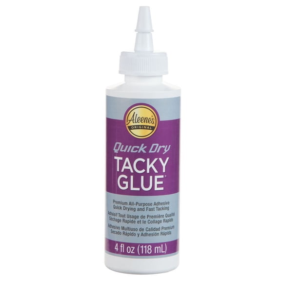 Aleene's Quick Dry Tacky Glue, All-Purpose Adhesive, Quick Drying and Fast Tacking, 4 fl oz