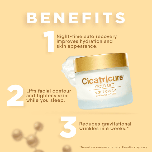 Cicatricure Gold Lift Night Cream, Anti Aging Facial Moisturizer, Skin Care, 1.7 fl oz