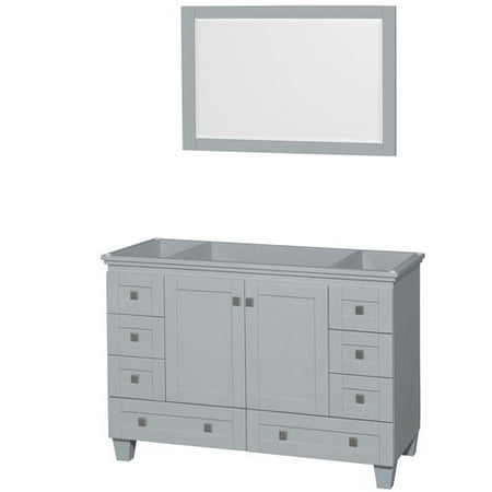 48 Inch Single Bathroom Vanity - Wyndham Collection Acclaim 48 inch Single Bathroom Vanity in Oyster Gray, No Countertop, No Sink, and 24 inch Mirror