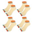 thumbnail image 1 of Calcetines de cinco dedos Unique Bargains 4 pares amarillo, 1 of 1