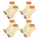 thumbnail image 1 of Calcetines de cinco dedos Unique Bargains 4 pares amarillo, 1 of 1