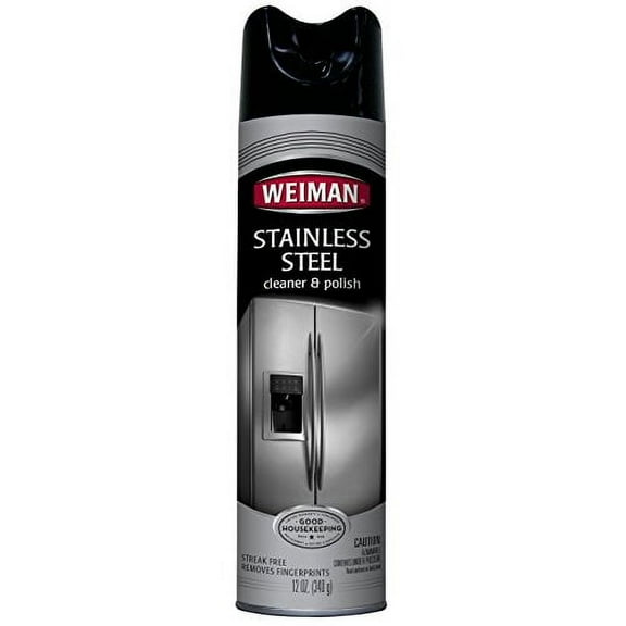Weiman Stainless Steel Cleaner & Polish Aerosol 12 oz. (Pack of 16)