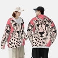 thumbnail image 4 of Fotbe Pink Cheetah Art Chaqueta con Protección Solar UPF 50+ para Hombre y Mujer, Camisa con Capucha y Bolsillos-Small, 4 of 7