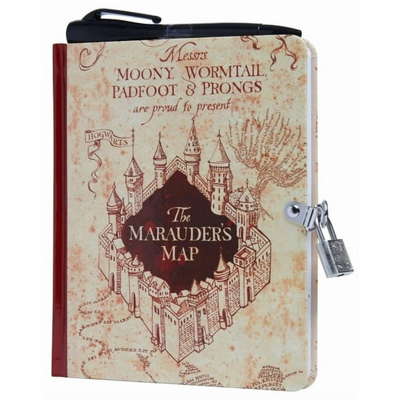 Harry Potter Harry Potter: Marauder's Map Invisible Ink Lock & Key Diary, (Paperback)
