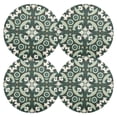 thumbnail image 2 of Ryvnso Artistic Ethnic Pattern Round Plate Mats Dining Table Placemat Set of 6 for Holiday Decoration, 2 of 7