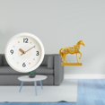 thumbnail image 2 of Reloj De Pared Moderno Con Figura De Caballo. Decoración Para Colgar En La Pared. Reloj Redondo, Silencioso, Sin Tictac. Números Grandes. Escultura De Animal Grabada En Resina. Ideal Para, 2 of 7
