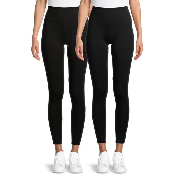 No Boundaries Juniors' Leggings with Pocket, 2Pack
