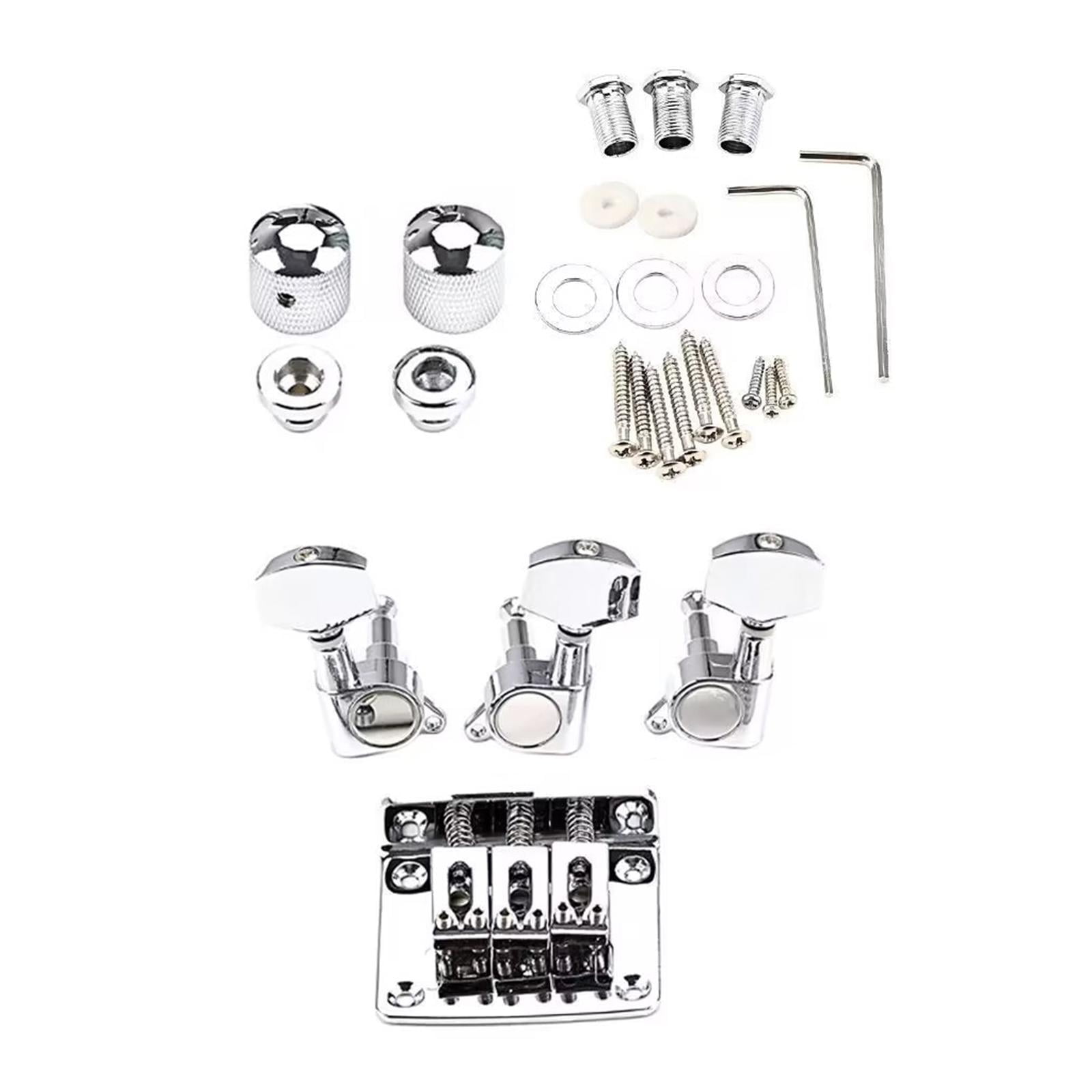 LeeQinersw 3 String Guitar Repair Kit Stringed Instrument Combo Kits Control Knobs Wrenches