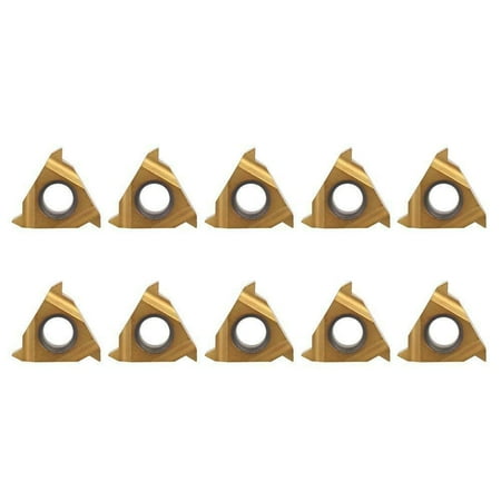 

Sufanic 10Pcs 11Er A60 1/4 Carbide Blade Insert Cnc Lathe Cutter Turning Tool Durable