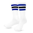 thumbnail image 6 of TeeHee Men's Sports Stripes Cotton Half Cushion Crew Socks 3-pair Pack (White), 6 of 6