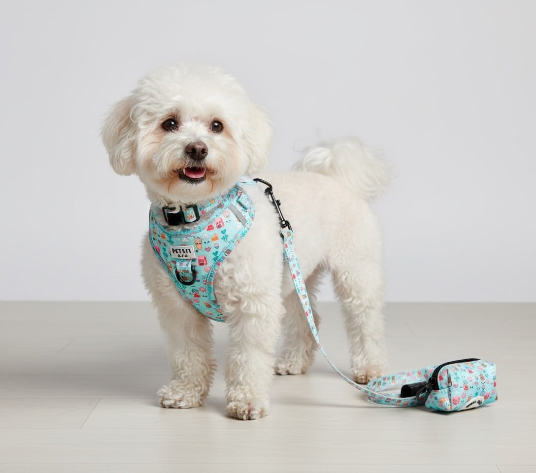 Petkit&Co Dog Walking Set – Adjustable No Pull Harness, Matching Collar, Leash & Waste Bag Holder