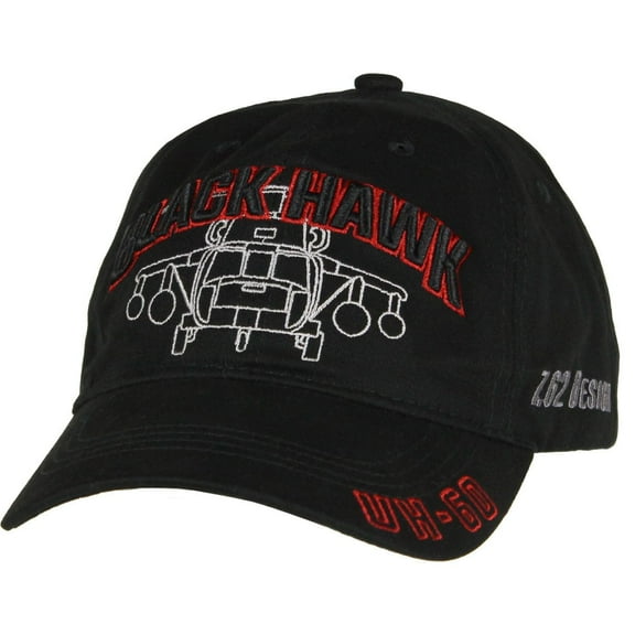 7.62 Design UH-60 Black Hawk Helicopter Baseball Cap Black