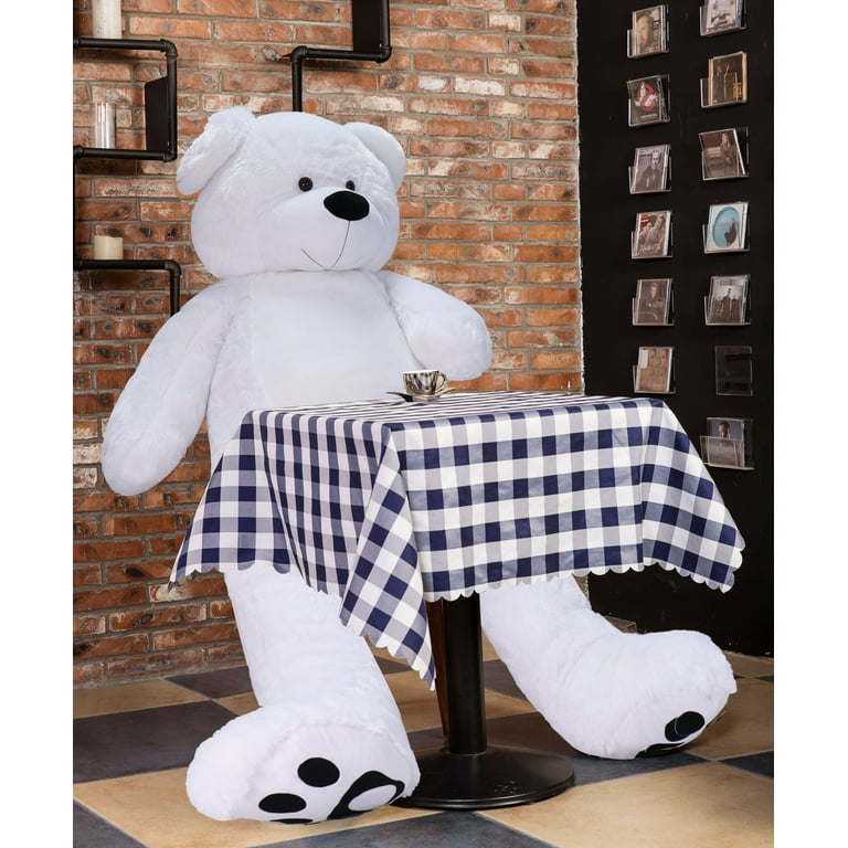WOWMAX 6 Foot Giant Huge Life Size Teddy Bear Daney Cuddly Stuffed Plush Animals Teddy Bear Toy Doll for Birthday Christmas White 72 Inches