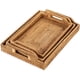 thumbnail image 1 of Bandeja para servir de ratán con asas, bandeja de mimbre tejida a mano, bandeja decorativa rústica, bandeja otomana, organizador de cocina, Juego de 3, 1 of 6
