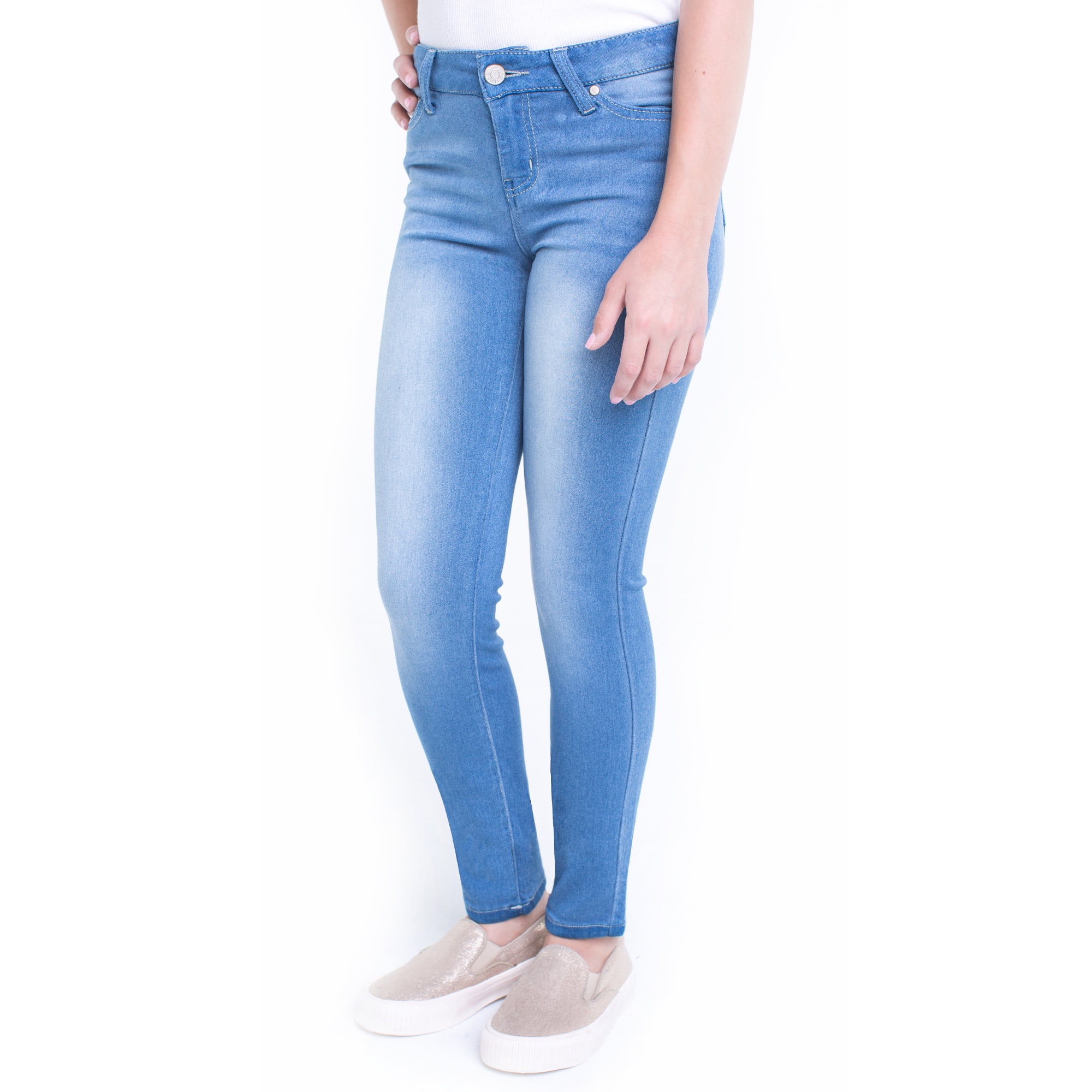 Planet Pink - Planet Pink Girls Super Soft Skinny Jeans, Sizes 6-16 ...