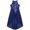 A Navy Blue, variant on Kids Girls Sparkly Sequin Jumpsuit Party Dress Overlay Skirt Romper