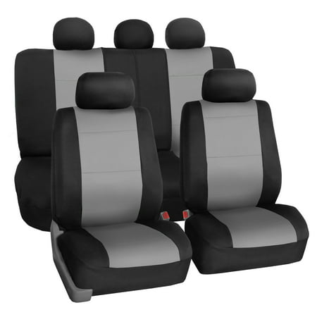 FH Group Neoprene Waterproof Full Set Car Seat Covers Airbag Ready & Split Bench Function, (Best Neoprene Seat Covers)