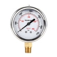 thumbnail image 3 of Fuel Pressure Gauge Fuel Pressure Liquid Filled Gauge Thread Read Accuracy Silver Brass 1/4 NPT Chemical Industry Electric Power for Petroleum Metallurgy, 3 of 7