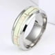 thumbnail image 3 of Fashion Love Heart Glow Rings ECG Luminous Titanium Steel Teenager Heartbeat Fluorescence Couple Rings for Boys Girls Gifts, 3 of 5