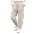 thumbnail image 2 of Edvintorg Winter Sweatpants for Girls Fashion Elastic Waist Casual Corduroy Joggers Pants with Pockets Girls Clothes 1-13 Years, 2 of 7