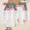 thumbnail image 4 of WXFAZCVU Girls Fall Outfits 3 Pack Heart Print Cotton Long Sleeve and Pants Kids Clothing Set Size 6-9 Months, 4 of 4