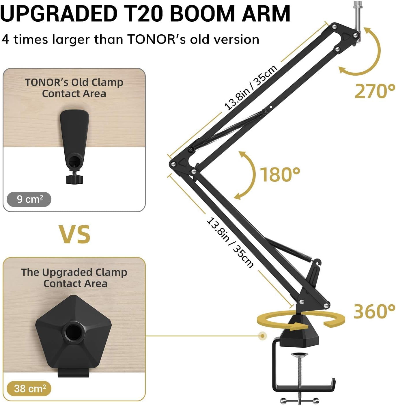 TC20 XLR Condenser Microphone Kit with  Arm Shock Mount for Studio Recording Podcasting