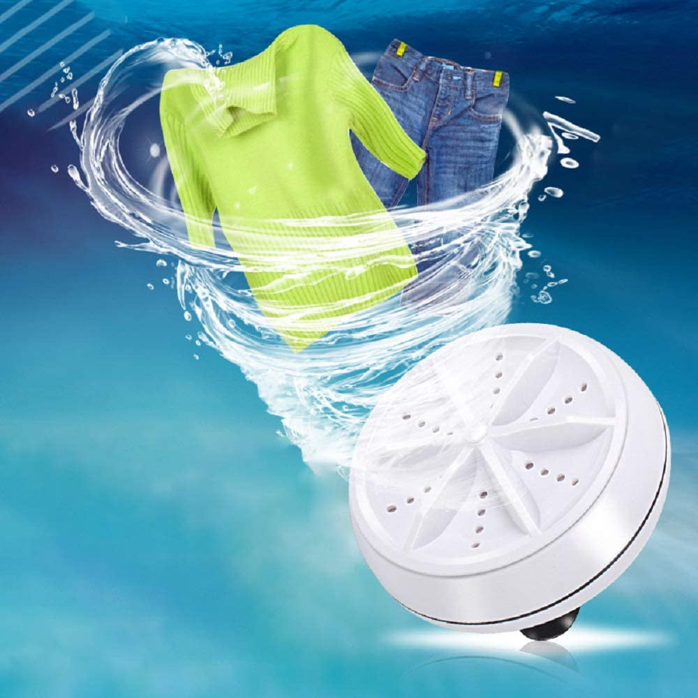 3in1 Mini Washing Machine Washer Portable Rotating Ultrasonic Turbine H5Q7 Gift 