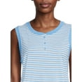 thumbnail image 4 of Time and Tru Women's Sleeveless Curve Hem Henley Midi Dress, 4 of 6
