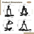 thumbnail image 4 of 4 Pcs Abstract Human Figure Statues, Modern Black Thinker Sculpture Set, Quality Plastic Material, Decorative Figurines for Home, Office, Living Room, and Bedroom, Elegant and Thought-Provoking Art, 4 of 5