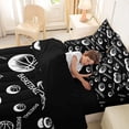 thumbnail image 4 of Castle Fairy Sport Basketball King Bedding 7pcs, Minimalist Ball Pattern King Bed in a Bag, Black White,Black Reversible, 4 of 7