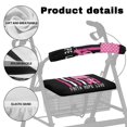 thumbnail image 5 of HELLHERO Pink Ribbon Charity Theme Rollator Walker Seat Back Cover Easy Fit Seat Back Covers and Dust Proof Soft, 5 of 7