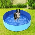 thumbnail image 4 of Piscina plegable para perros, piscina para mascotas, piscina para niños, para perros, gatos, niños (azul, 80x30cm), 4 of 7