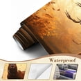 thumbnail image 4 of Wallpaper Majestic Red Deer Stags Standing Golden Autumn Forest Peel and Stick Wall Murals 69"H x 96"W Removable PVC Wall Paper Self-Adhesive Wall Paintings Art Decor for Bedroom Living Room, 4 of 7