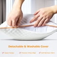 thumbnail image 5 of Maxzzz Pillows 2 Pack Pillows Micro Fiber King Size Pillow Hypoallergenic Bed Pillows for Sleeping with Removable Cover, 5 of 7