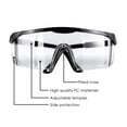 thumbnail image 3 of Gafas de seguridad HANCHS ajustables de visión amplia, paquete de 5, negras, 3 of 9