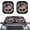 250 Anniversary American Flag, variant on Chririnla Plumeria Floral Car Windshield Sunshade Tropical Car Sun Covers Visor 2 Pack Oil Paint Hawaiian Pattern Automotive Interior Shield Protection Keep Cold Ideal for Holidays Parking